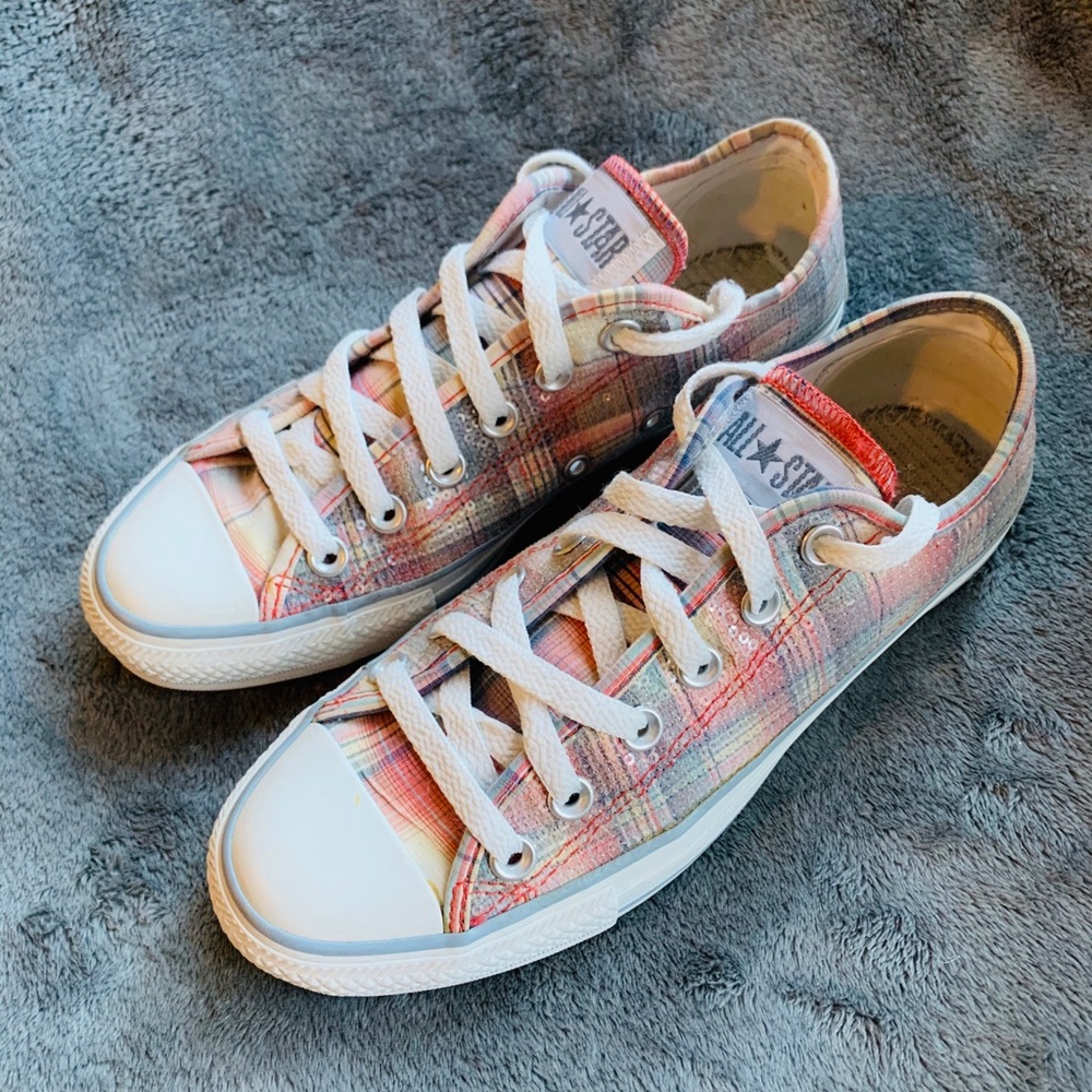 Converse plaid sequin